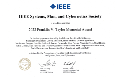 i-Botics Award best paper IEEE SMC 2022